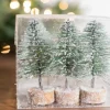 Best 5" Mini Green Bottlebrush Trees - Set Of 3 Christmas Accents