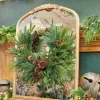 Shop 26” Mixed Greens With Pine Cones Swag Wreath Christmas Teardrops|Natural Greenery