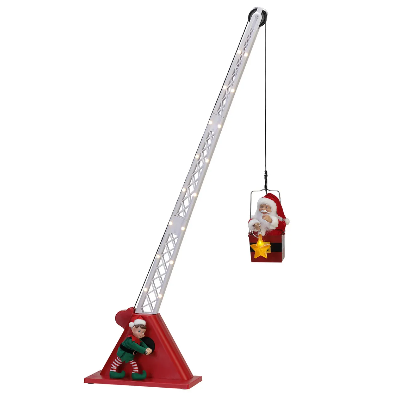 New 43" Mr. Christmas Animated Santa's Crane Christmas Accents