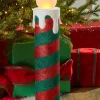 New 24" Mr. Christmas Retro Blow Mold Candle - Red/Green Christmas Accents