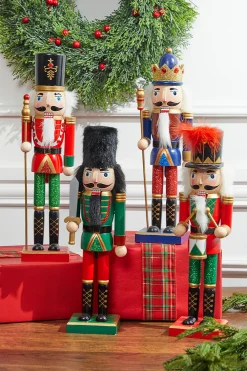 New 14” Multi-Colored Glitter Nutcracker Christmas Accents