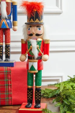 New 14” Multi-Colored Glitter Nutcracker Christmas Accents