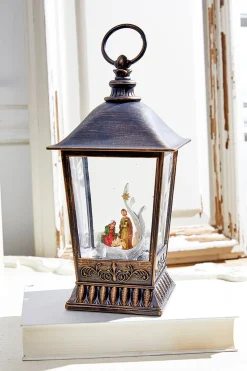 Shop 10" Nativity Lantern Water Globe Christmas Accents