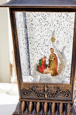 Shop 10" Nativity Lantern Water Globe Christmas Accents