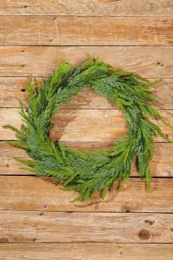 Outlet 30” Natural Touch Cedar Wreath Christmas Wreaths|Natural Greenery