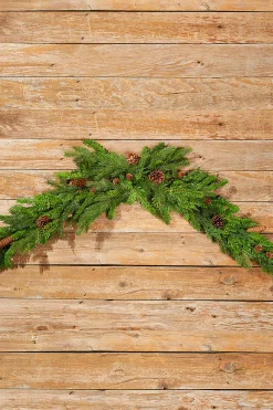 Hot 60” Noble Cedar Cone Tablepiece Christmas Garlands|Natural Greenery
