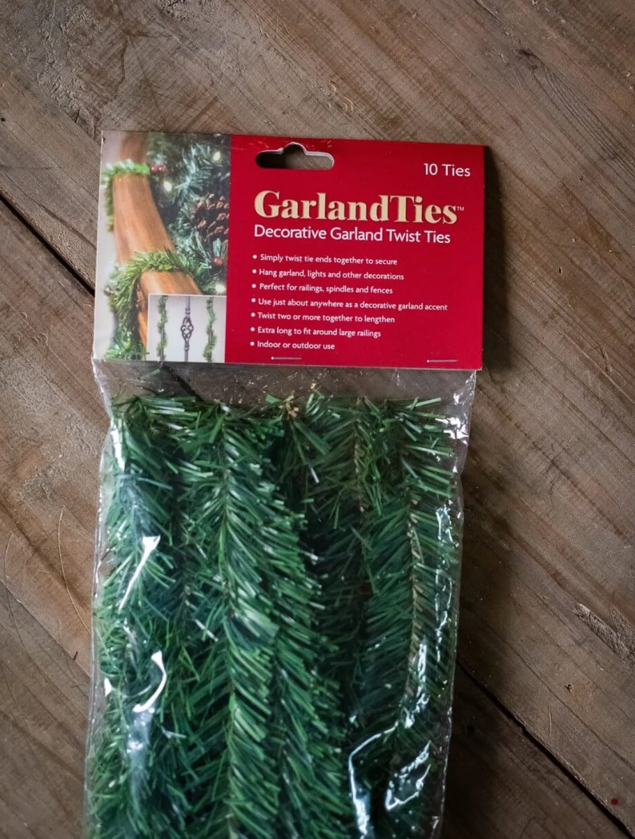 New 14” Noble Pine Garland Ties - 10 Pack Christmas Garlands|Natural Greenery