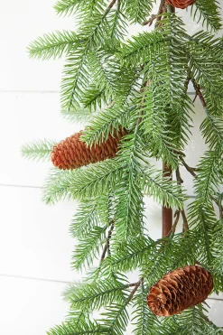 Flash Sale 45" PE Fir Pine With Cones Garland Christmas Garlands