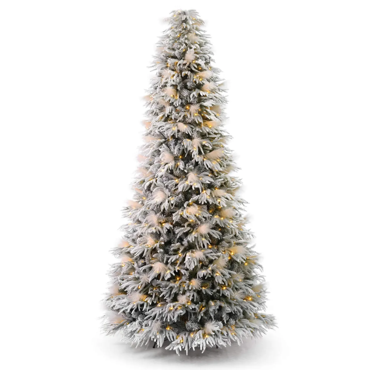 New 9' Pine And Pampas Artificial Christmas Tree With 700 Warm White LED Lights Christmas Trees|Christmas Trees
