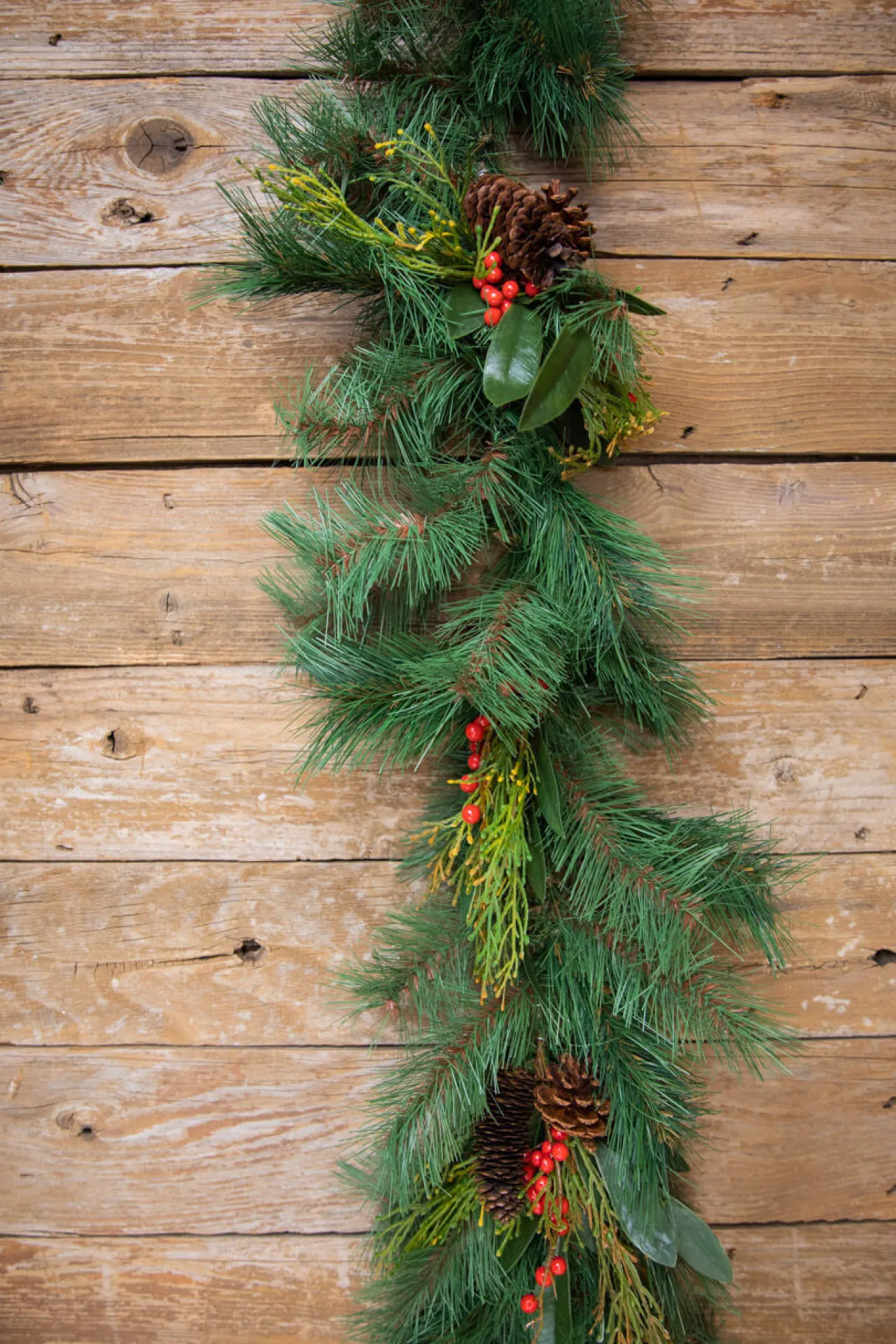 Discount 72” Pine Garland With Cones & Berries Christmas Garlands