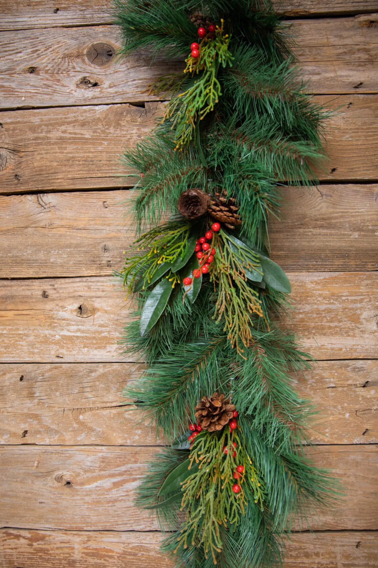 Discount 72” Pine Garland With Cones & Berries Christmas Garlands