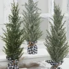 Outlet 21" Pine Tree With Plaid Fabric Christmas Accents