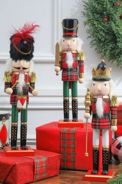 Outlet 15” Plaid Christmas Nutcracker Christmas Accents
