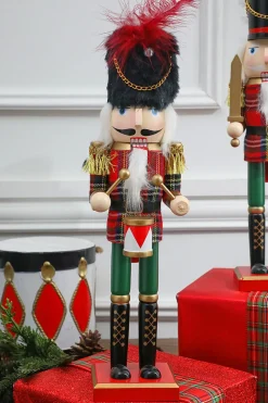 Outlet 15” Plaid Christmas Nutcracker Christmas Accents