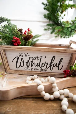 Sale 16” Planter - It’s The Most Wonderful Time Of The Year Christmas Accents