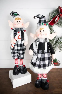Outlet 30” Plush Holiday Standing Elf Christmas Accents