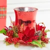 Flash Sale 6" Poinsettia & Pine Centerpiece Christmas Accents