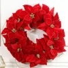 Clearance 21” Poinsettia Wreath Christmas Wreaths