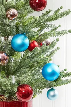 Clearance 36” Potted Tree With Ball Ornament Christmas Accents