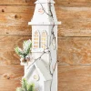 Cheap 21" Pre-Lit Wooden Church Christmas Accents
