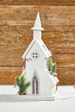 Flash Sale 18" Pre-Lit Wooden Church Christmas Accents