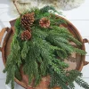 Outlet 24” Real Touch Cedar Spruce Cone Teardrop Natural Greenery