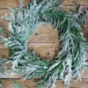 Cheap 24” Real Touch Flocked Norfolk Wreath Christmas Wreaths|Natural Greenery