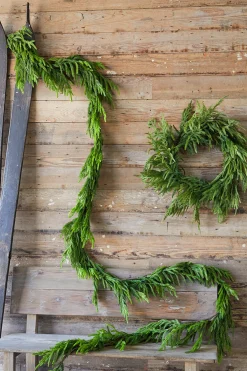 Hot 192” Real Touch Norfolk Pine Garland Christmas Garlands|Natural Greenery