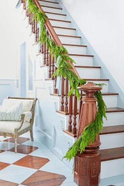 Hot 192” Real Touch Norfolk Pine Garland Christmas Garlands|Natural Greenery