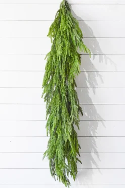 Online 47" Real Touch Norfolk Pine Dripping Garland Christmas Garlands|Natural Greenery