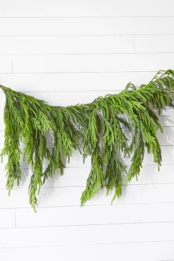 Online 47" Real Touch Norfolk Pine Dripping Garland Christmas Garlands|Natural Greenery