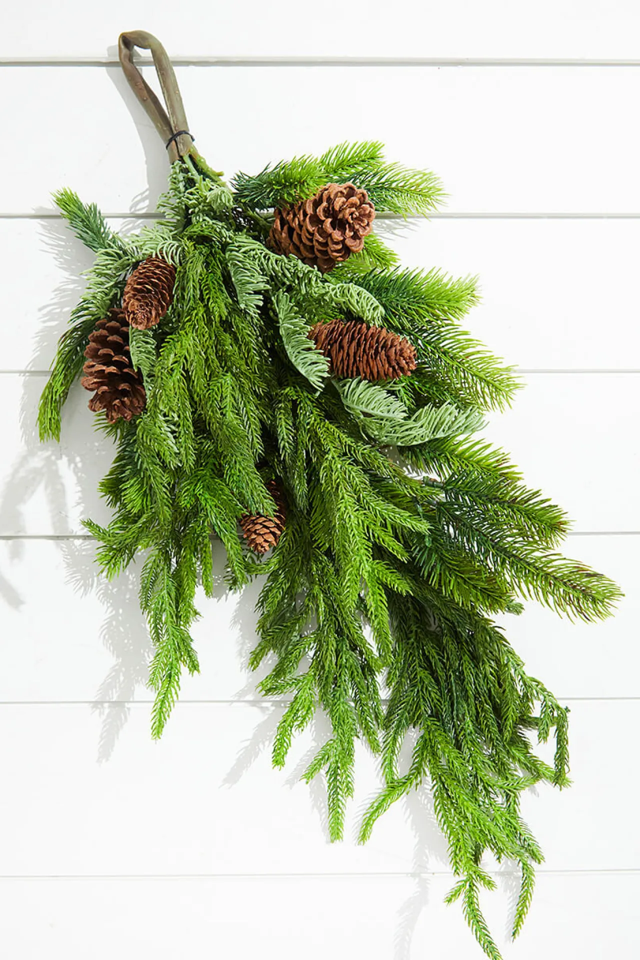 Shop 27” Real Touch Norfolk Spruce Juniper Teardrop Natural Greenery|Christmas Teardrops