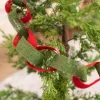 Cheap 66.5" Red And Green Burlap Rope Christmas Garlands