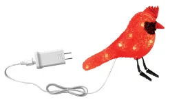 Best Sale 6" Red Christmas Cardinal With Clipped Feet - 10 Lights Outdoor Lighting