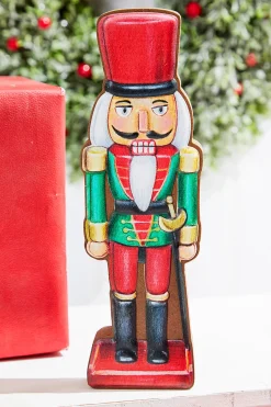 Outlet 10" Red/Green Wooden Nutcracker Christmas Accents