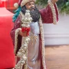 Store 12.3” Resin African American Santa Figurine Christmas Accents