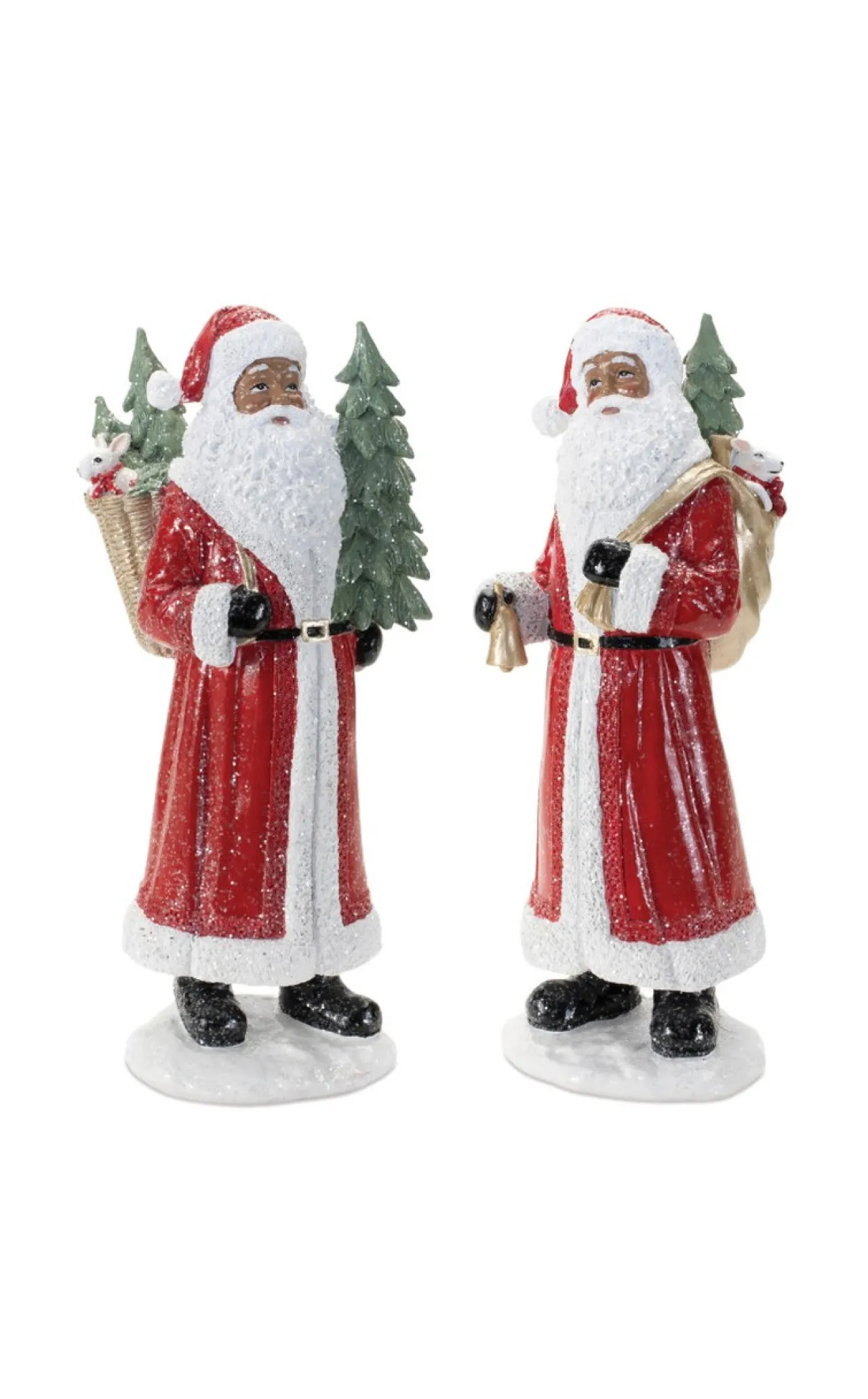Discount 13” Resin African-American Santa Christmas Accents