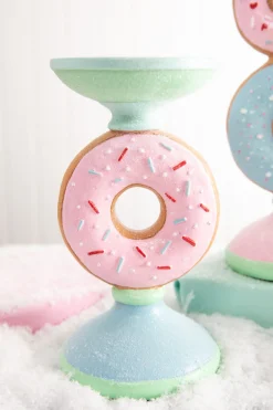 Hot 8.5” Resin Donut Candle Holder Christmas Accents
