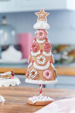 Hot 14" Resin Donut Tree Christmas Accents