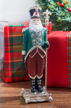 Best Sale 13” Resin Elegant Santa Soldier Figure Christmas Accents