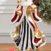 Cheap 11" Resin Elegant Santa With Sack/List Christmas Accents