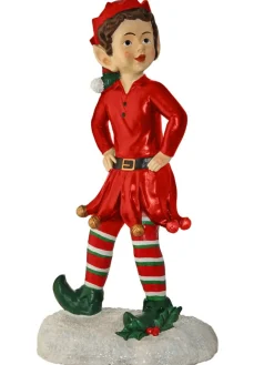 Cheap 36" Resin Elf With Hands On Hip Christmas Resin