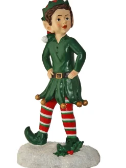 Cheap 36" Resin Elf With Hands On Hip Christmas Resin