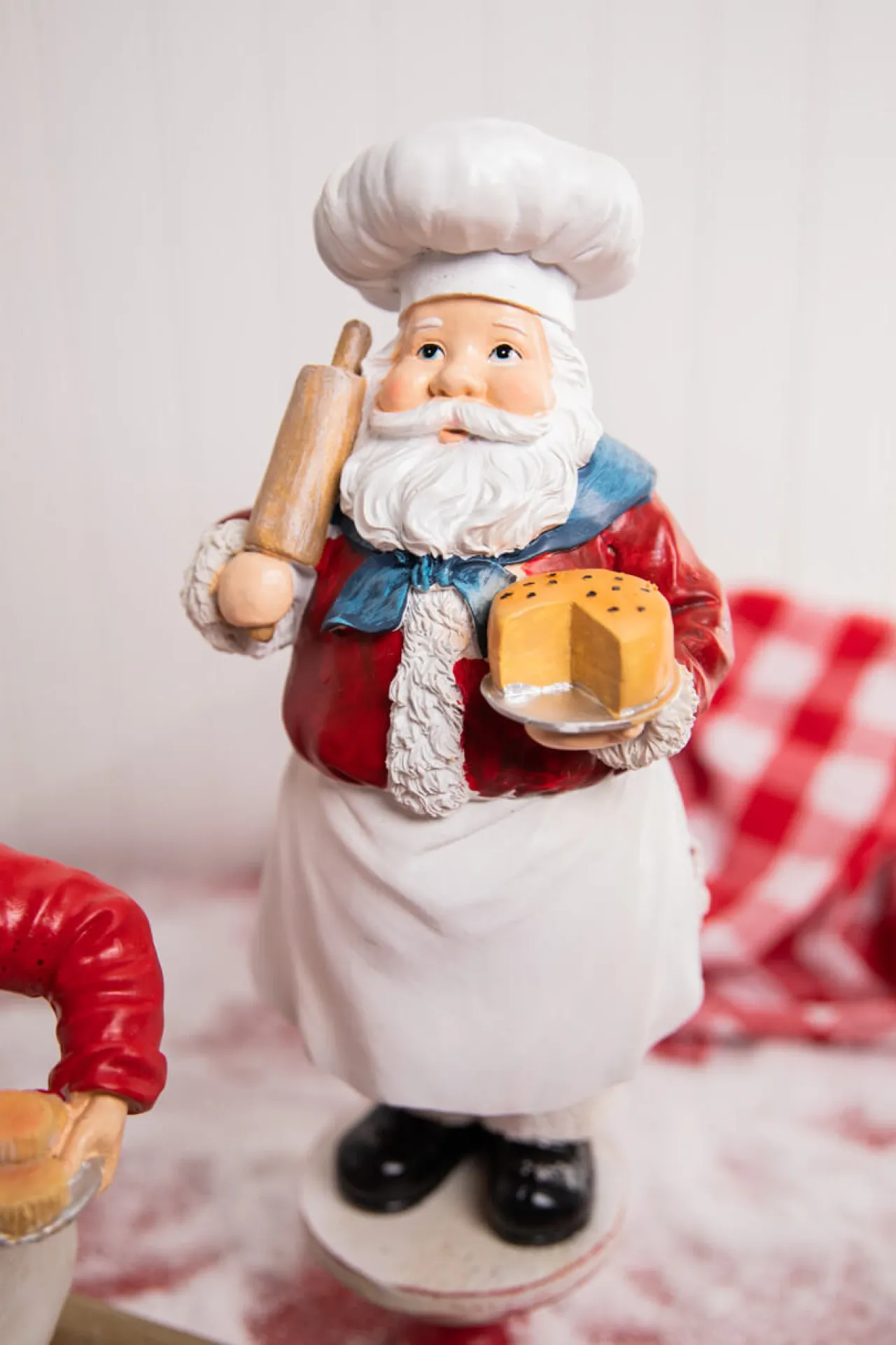 Store 12" Resin Holiday Chef Santa Christmas Accents
