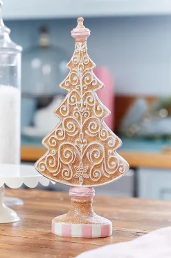 Best Sale 13.5" Resin Icing Gingerbread Tree Christmas Accents