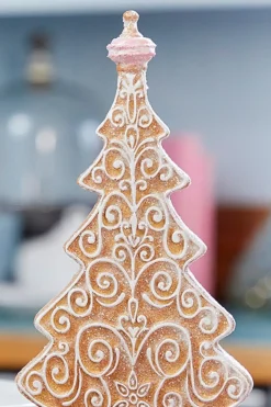 Best Sale 13.5" Resin Icing Gingerbread Tree Christmas Accents