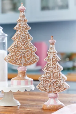 Discount 11" Resin Icing Gingerbread Tree Christmas Accents