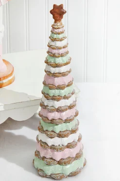 Best 14" Resin Layered Gingerbread Icing Tree Christmas Accents