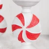 Online 9” Resin Peppermint Candy Candle Holder Christmas Accents