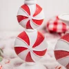 Cheap 11.5” Resin Peppermint Candy Candle Holder Christmas Accents